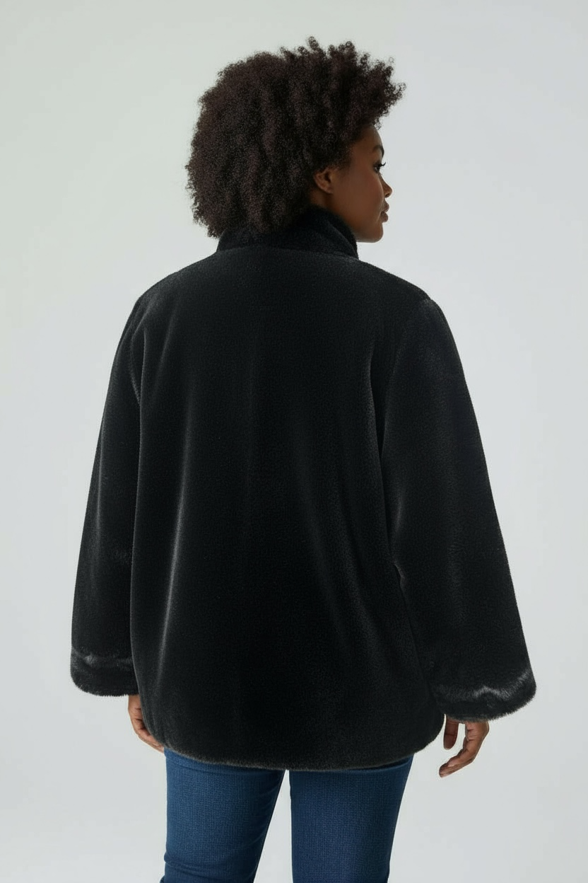 The “Double Take” Reversible Faux Fur Coat Reversible Shearling