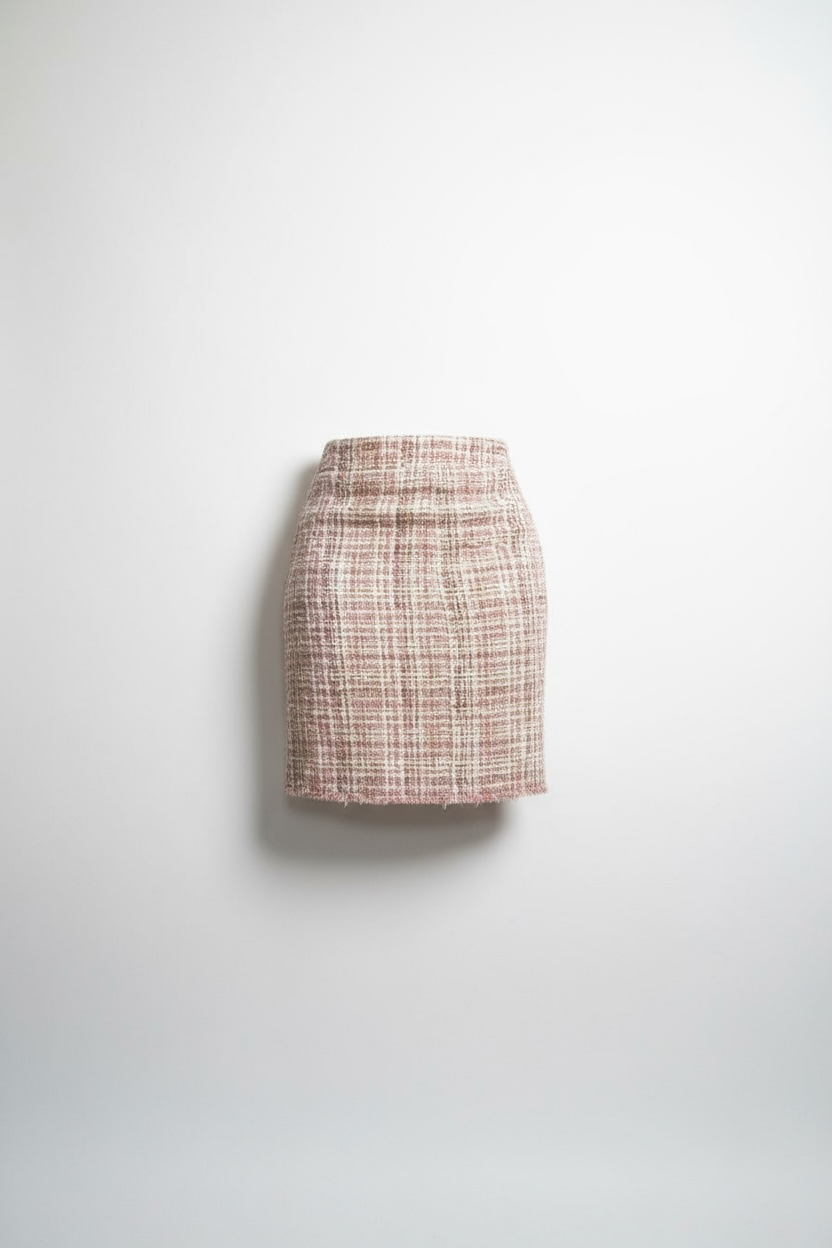 1990s Pink Tweed Chanel Skirt