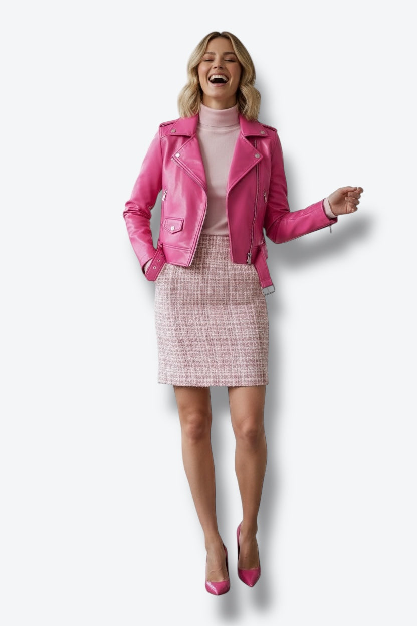 1990s Pink Tweed Chanel Skirt