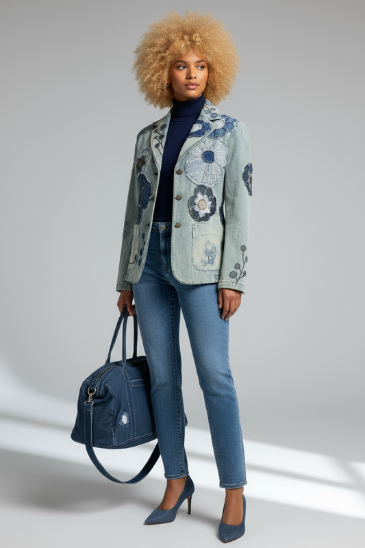 Miss Sixty Jacket Denim Appliqué Blazer