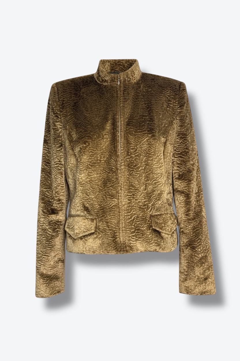 1990s Oscar De Le Renta Velour Jacket (Oscar by Oscar De Le Renta)