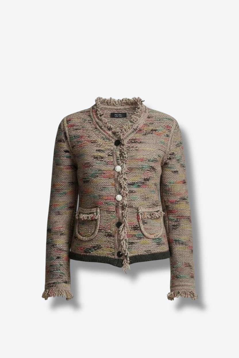 1999 Fall/Winter Chanel Multicolor Bouclé Knit Jacket — (Identification Collection)