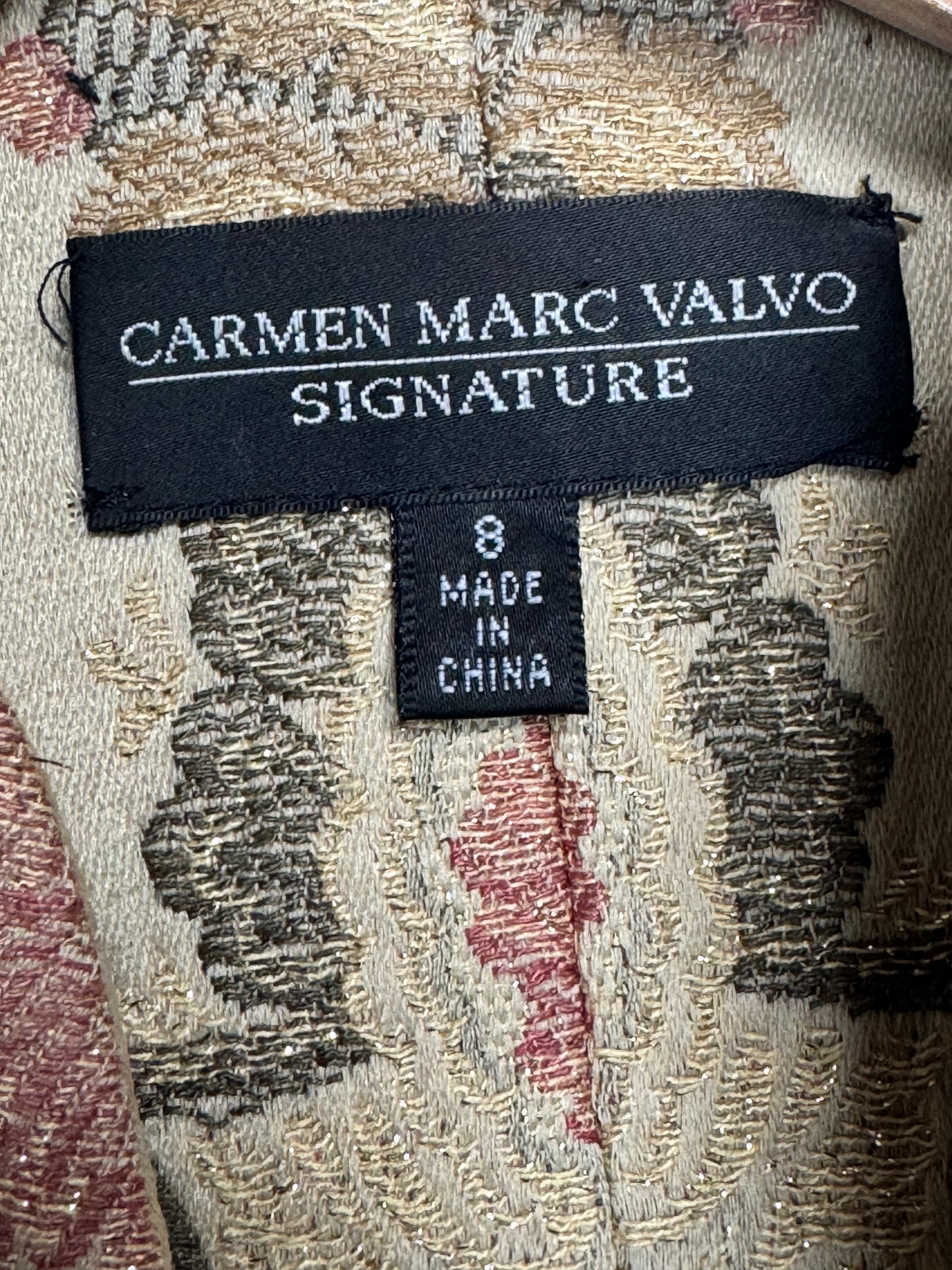 Y2K Carmen Marc Valvo Signature Embroidered Trench