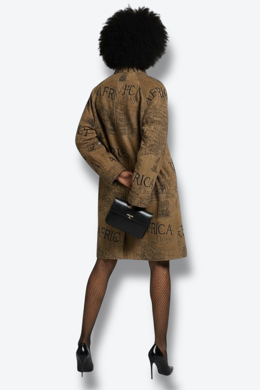 Y2K The African Star Suede Wordsmith Jacket