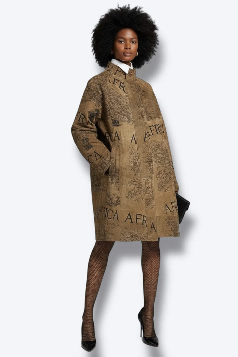 Y2K The African Star Suede Wordsmith Jacket