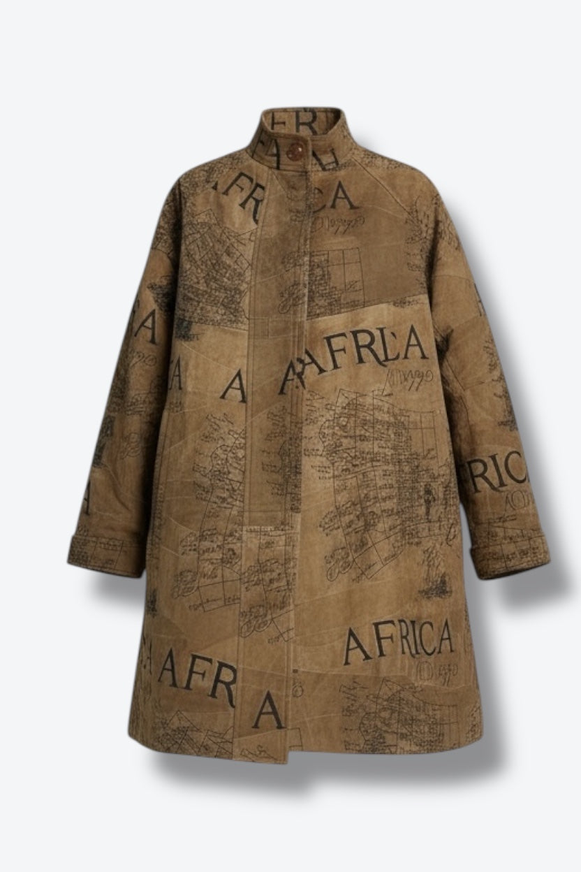 Y2K The African Star Suede Wordsmith Jacket