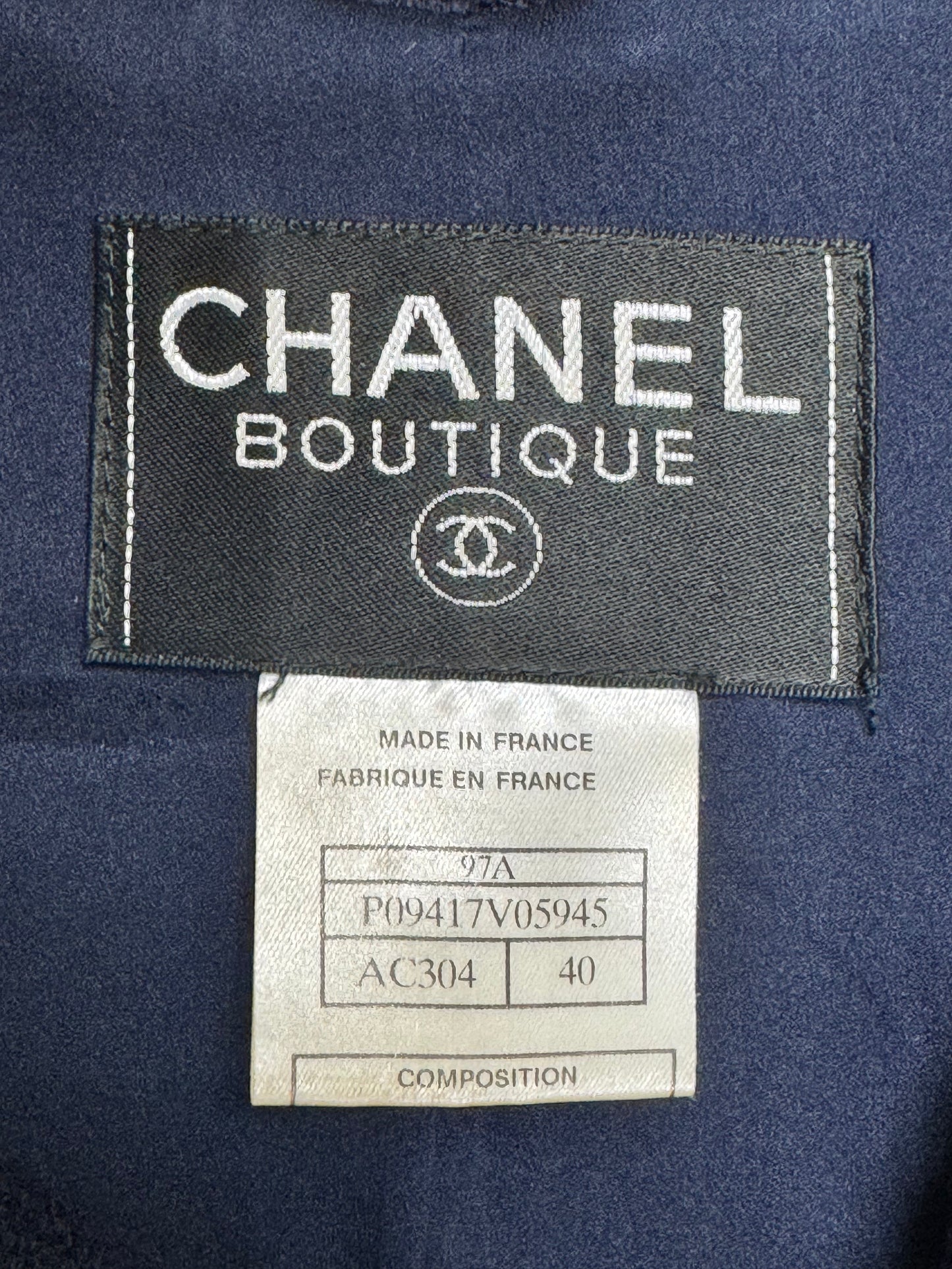 1997 F/W Chanel Navy Wool Jacket