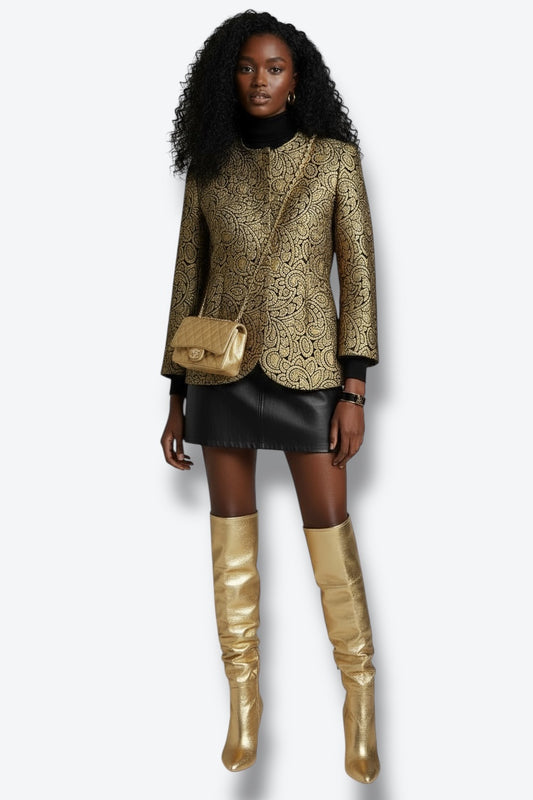 1970s Bill Blass Gold Brocade Jacket –  Glam Revival