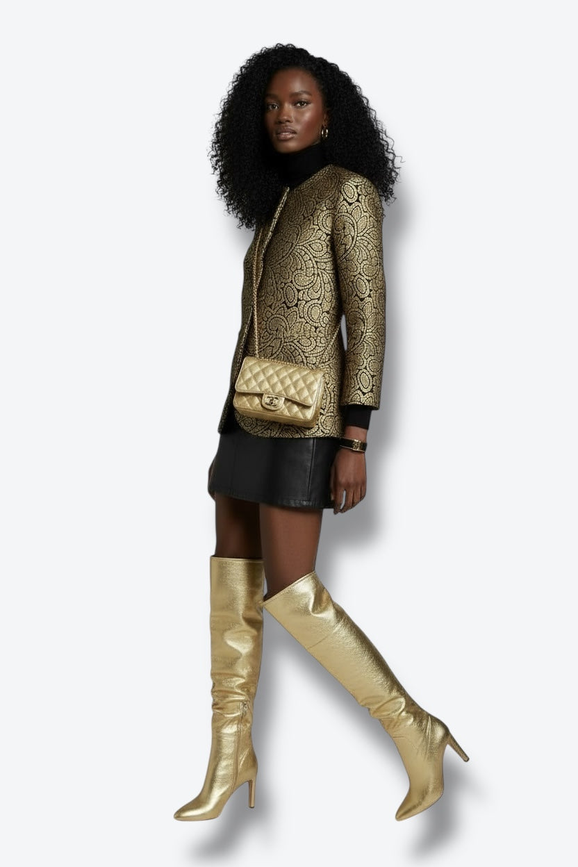 1970s Bill Blass Gold Brocade Jacket –  Glam Revival