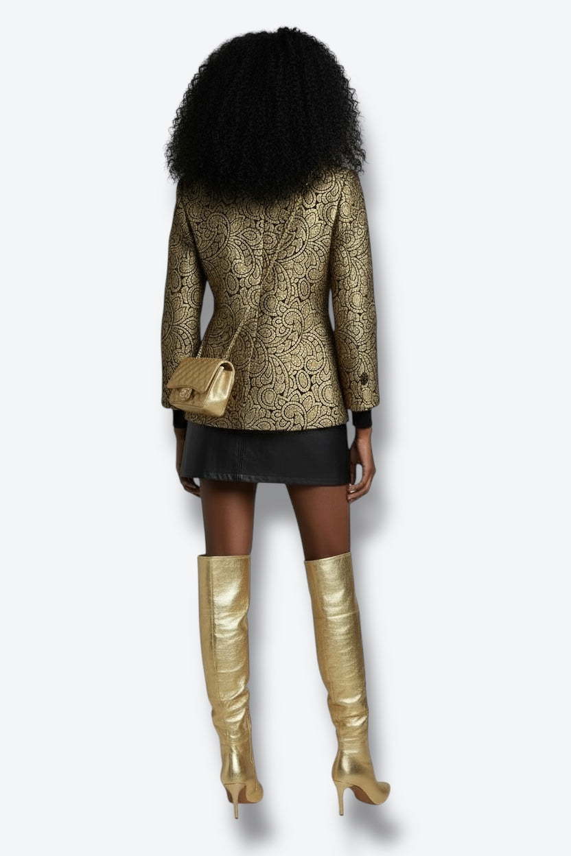 1970s Bill Blass Gold Brocade Jacket –  Glam Revival