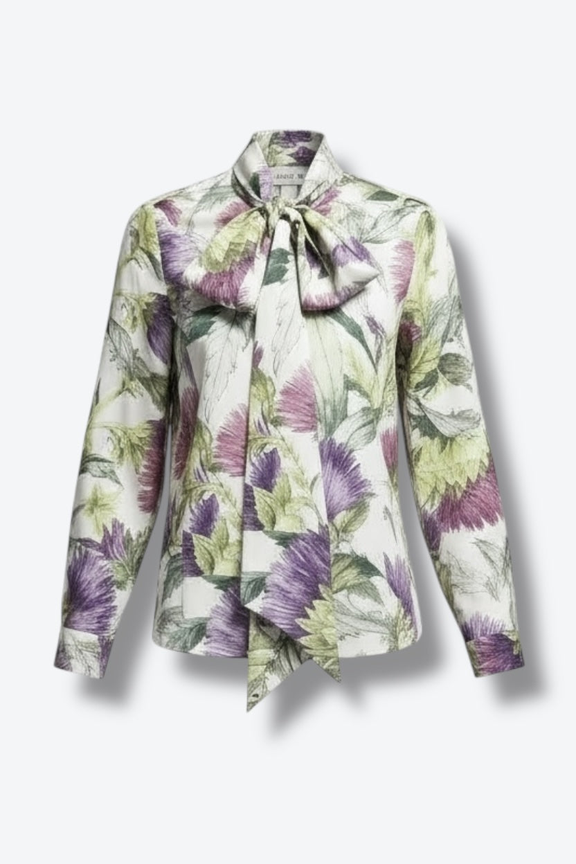 Gucci Pussy Bow Floral Blouse