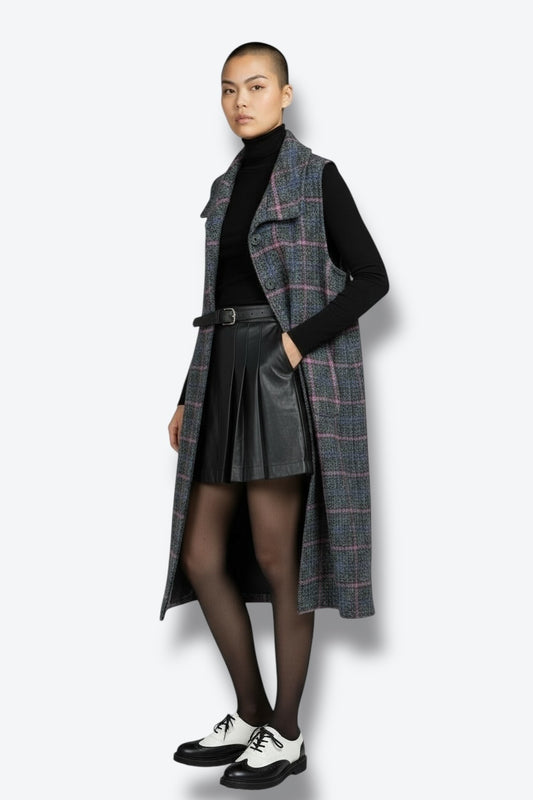 Kameo Edit: The Highland Check Sleeveless Coat