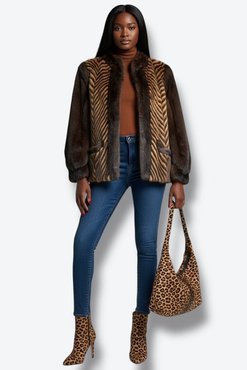 1990s I.Magnin Convertible Mink Vest / Jacket