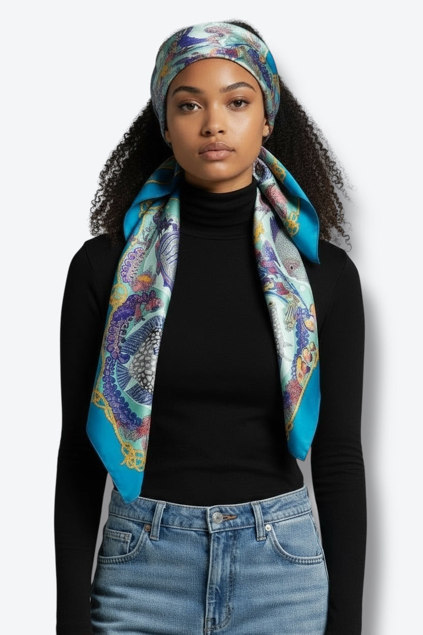 1992 Hermès “Les Poissons” Silk Scarf (1992 by Christine Henry)