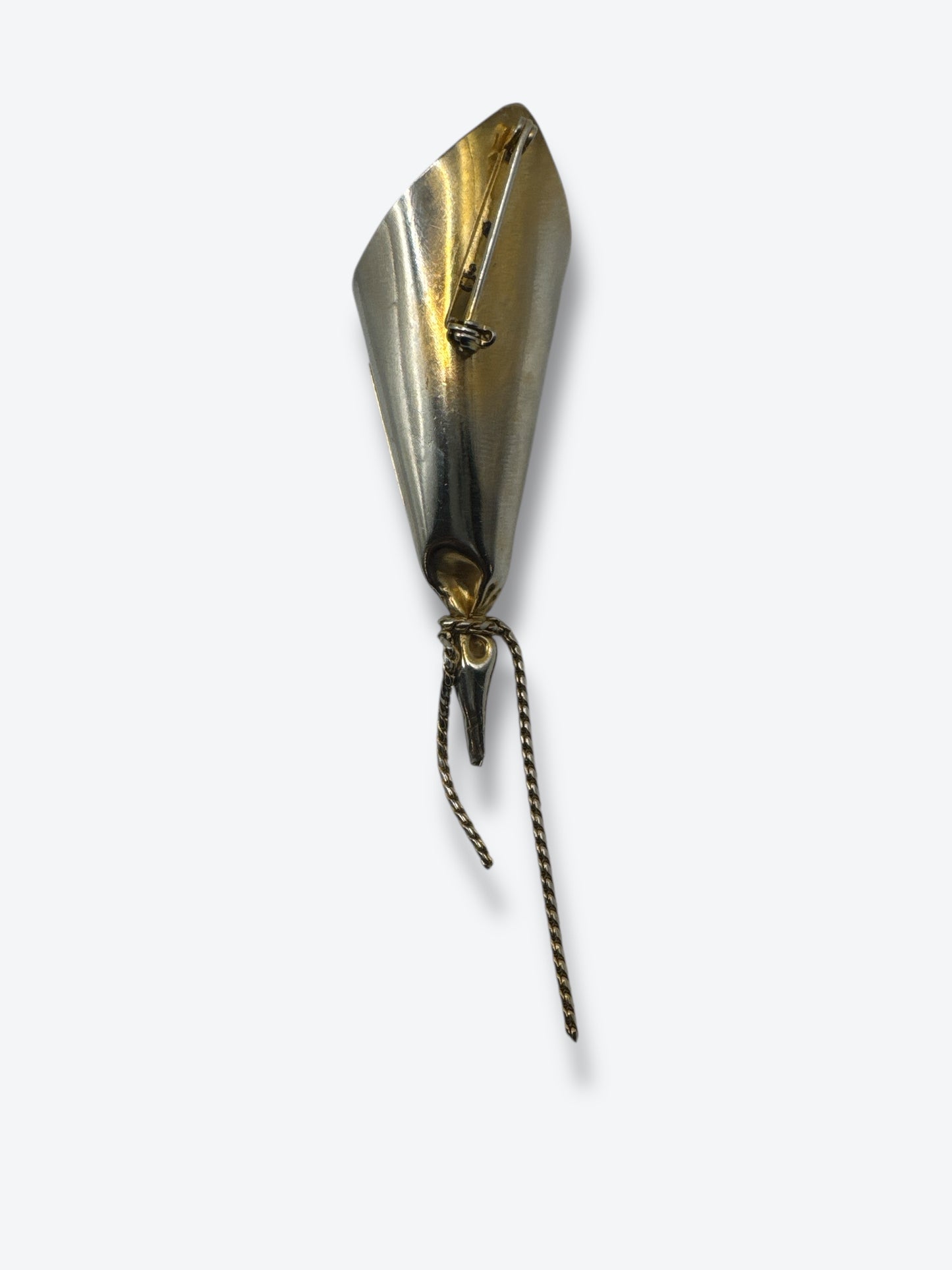 1980s Agnès Chiro Paris Gilded Bouquet Brooch