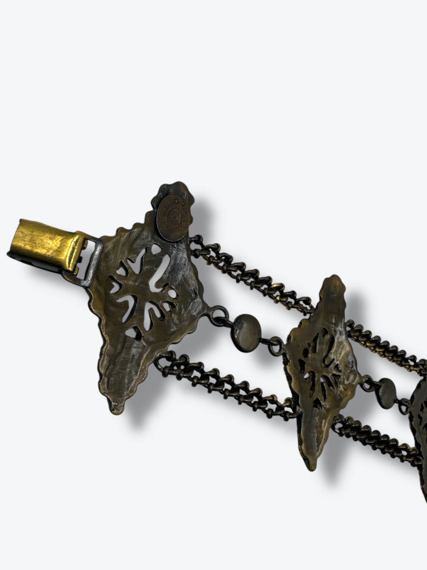 1980s Gioiello GML Italy Ornate Cross-Link Bracelet