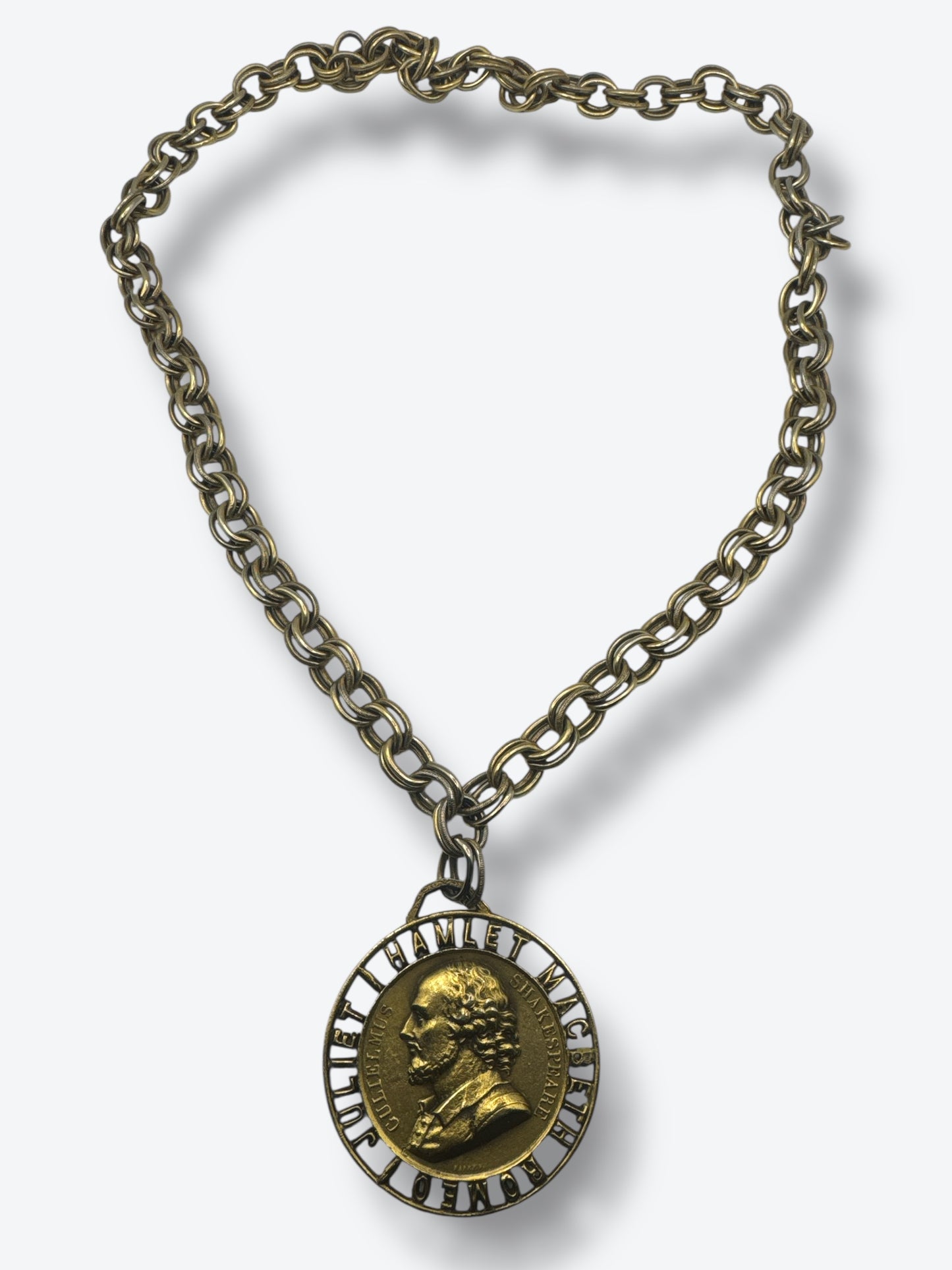 1970s Shakespeare Medallion Statement Necklace