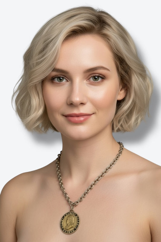 1970s Shakespeare Medallion Statement Necklace