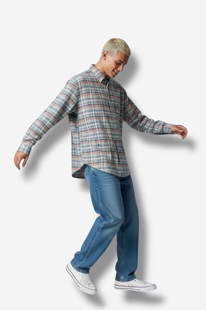 1990s Ralph Lauren Classic Fit Plaid Flannel Shirt