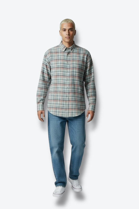 1990s Ralph Lauren Classic Fit Plaid Flannel Shirt