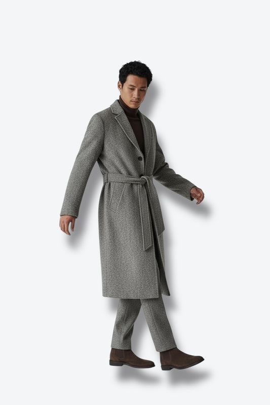 Vintage Burberrys’ Prorsum Tweed Overcoat – Made in England (1970s–1980s)