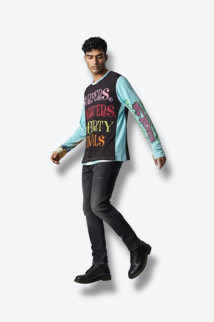 2000’s Custo Barcelona “Furbers Neijsters” Graphic Long Sleeve Tee