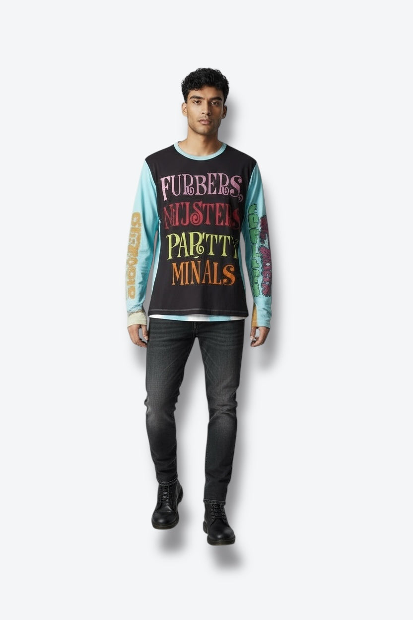 2000’s Custo Barcelona “Furbers Neijsters” Graphic Long Sleeve Tee