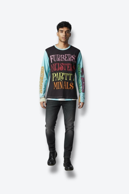 2000’s Custo Barcelona “Furbers Neijsters” Graphic Long Sleeve Tee
