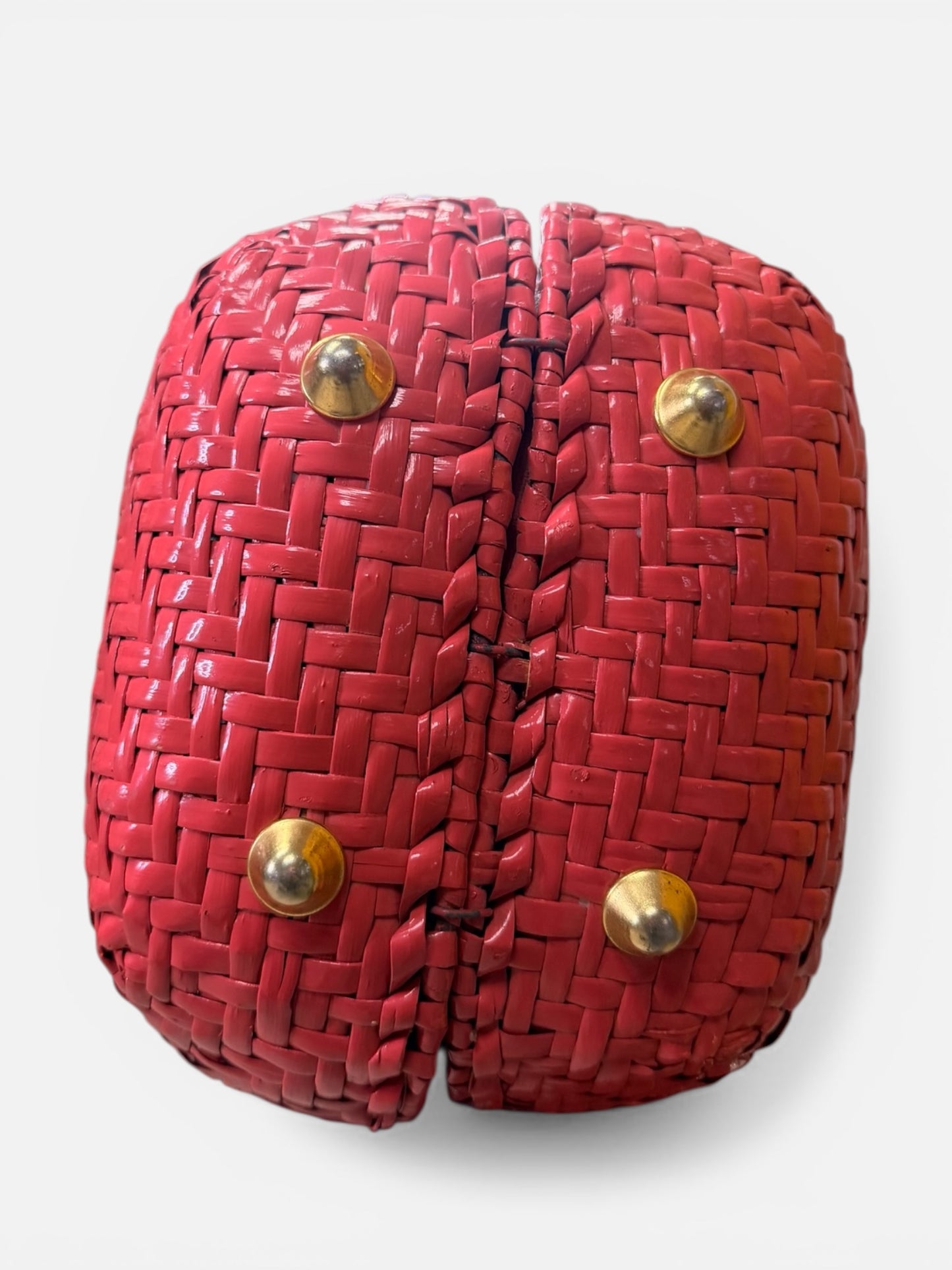 1940s/50s “Koret” Pink Wicker Frame Bag