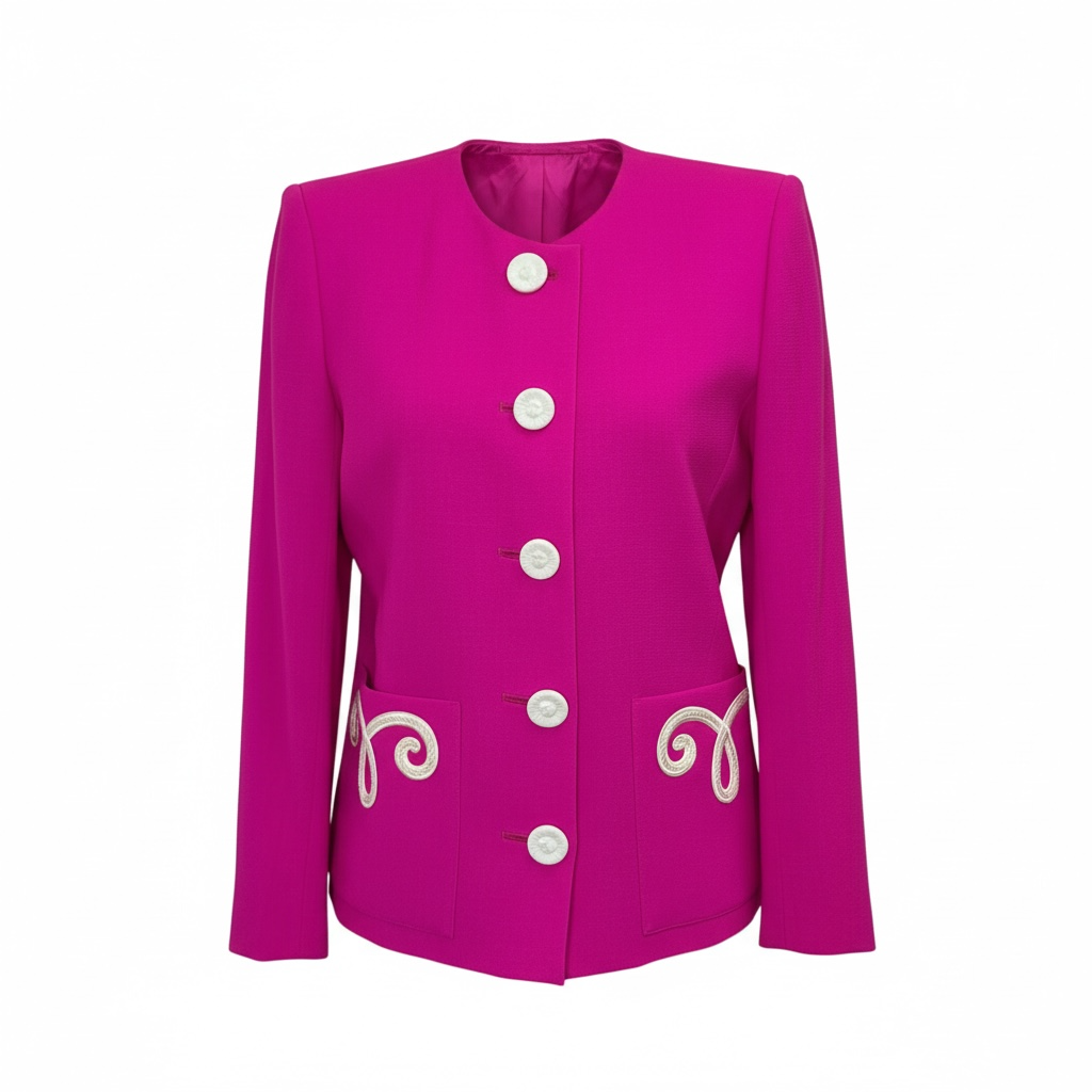 1990s Yves Saint Laurent “Encore”Embroidered Statement Blazer