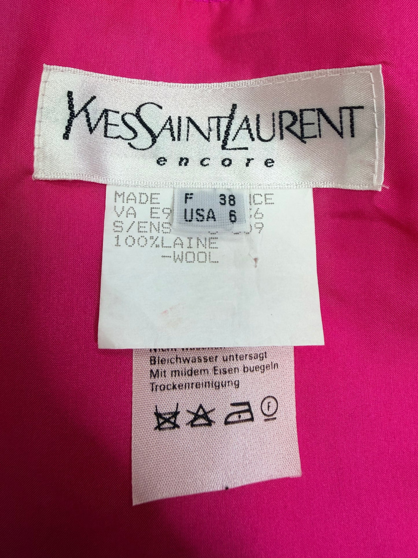 1990s Yves Saint Laurent “Encore”Embroidered Statement Blazer