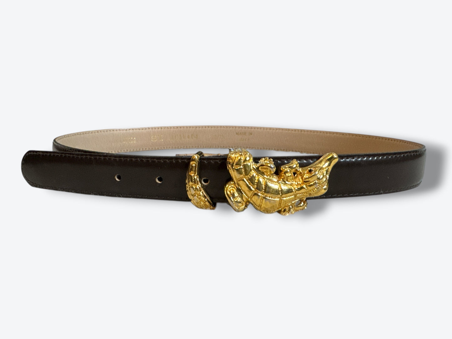Y2K St John Alligator Buckle Belt
