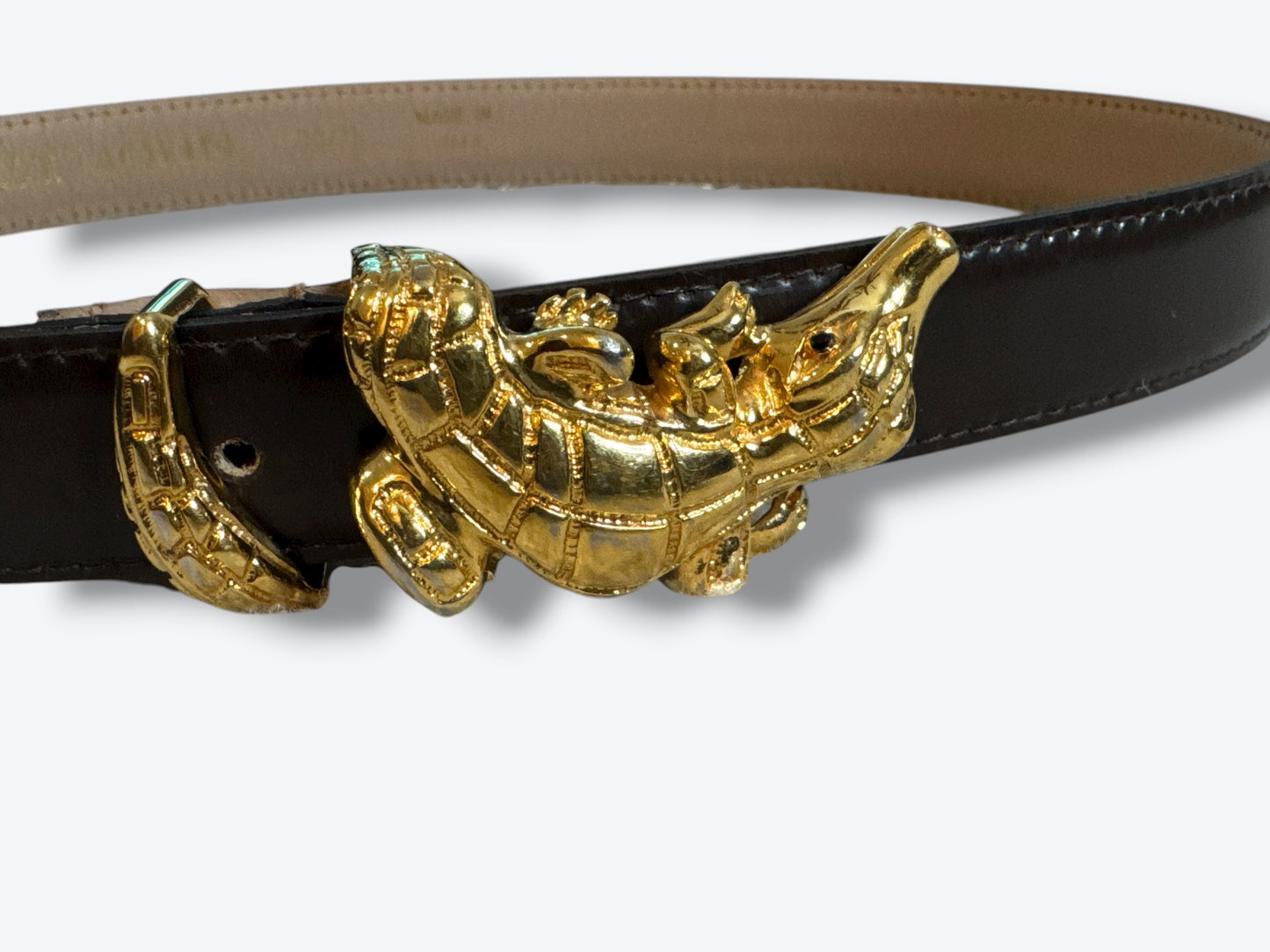 Y2K St John Alligator Buckle Belt
