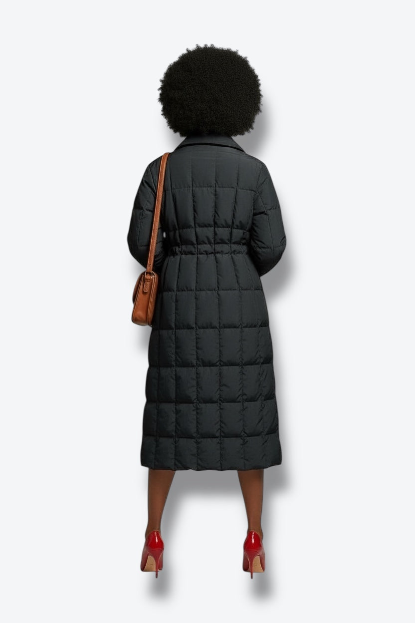 1980s Bill Blass Color Block Winter Puffer Coat