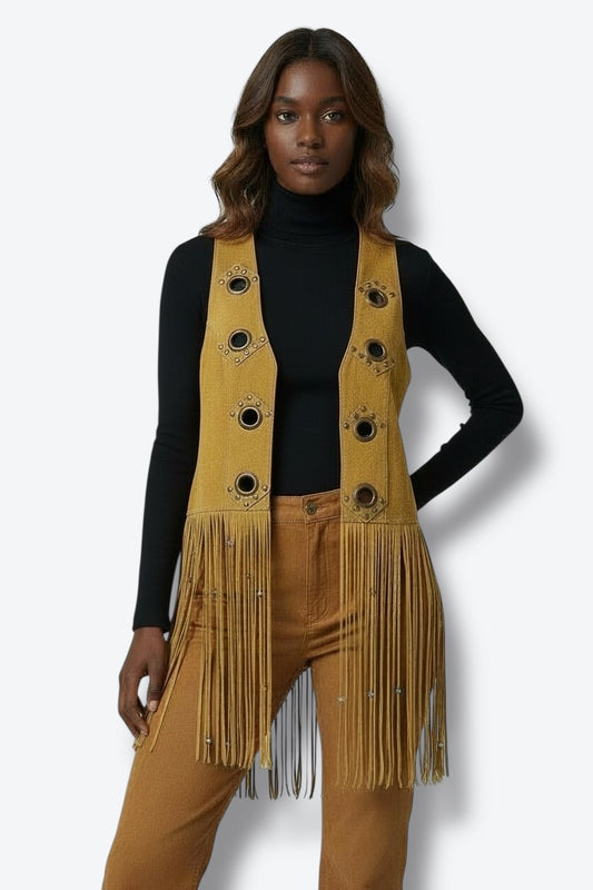 1970s Pioneer Wear Beaded Western Vest