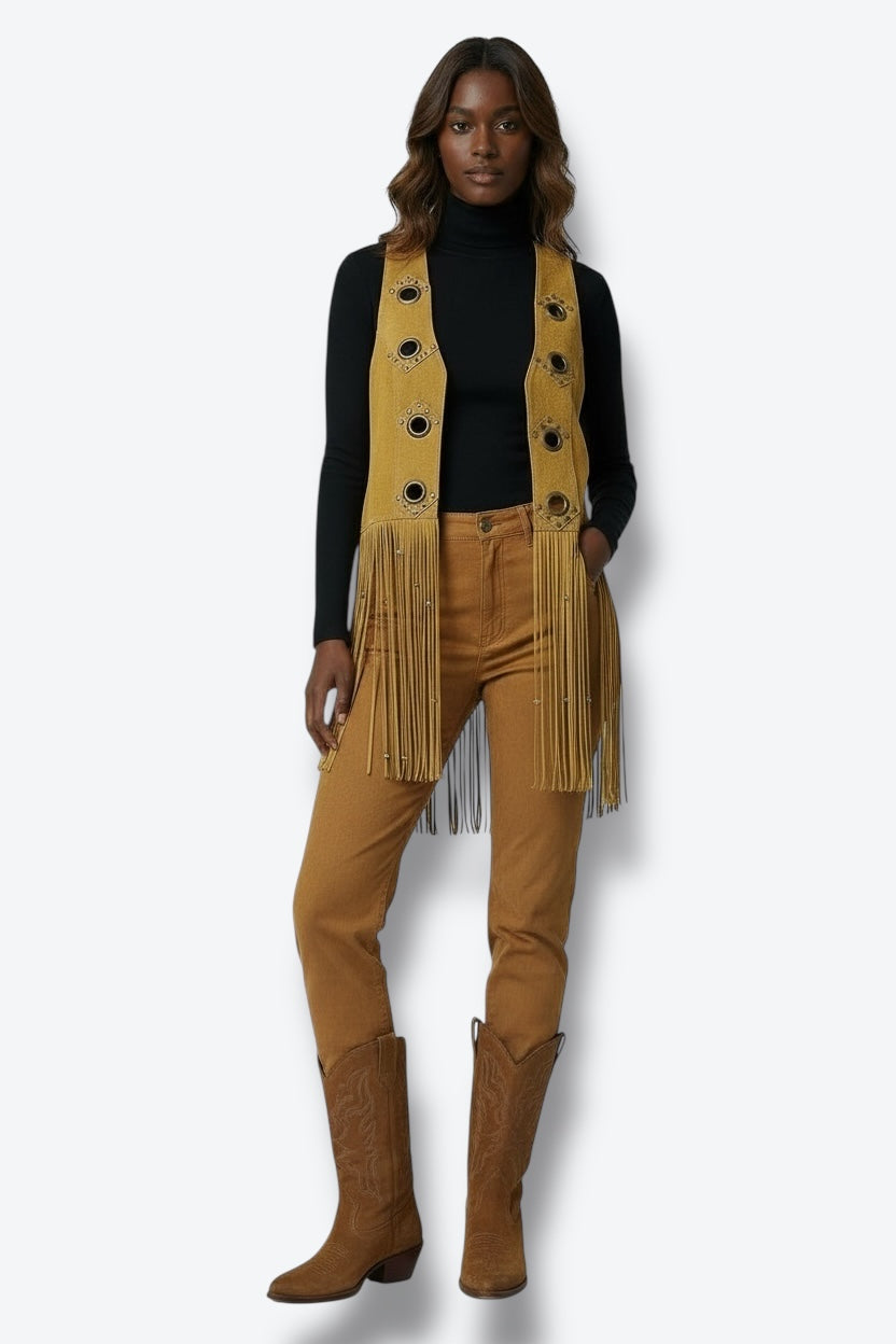 1970s Pioneer Wear Beaded Western Vest