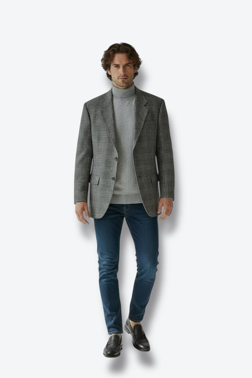 1990s Vintage Giorgio Armani Plaid Blazer