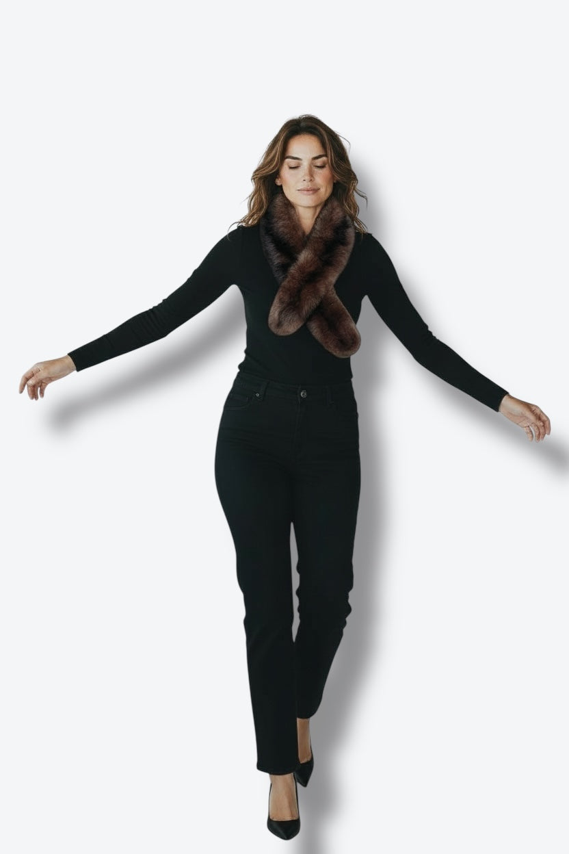 Vintage Brown Mink Scarf