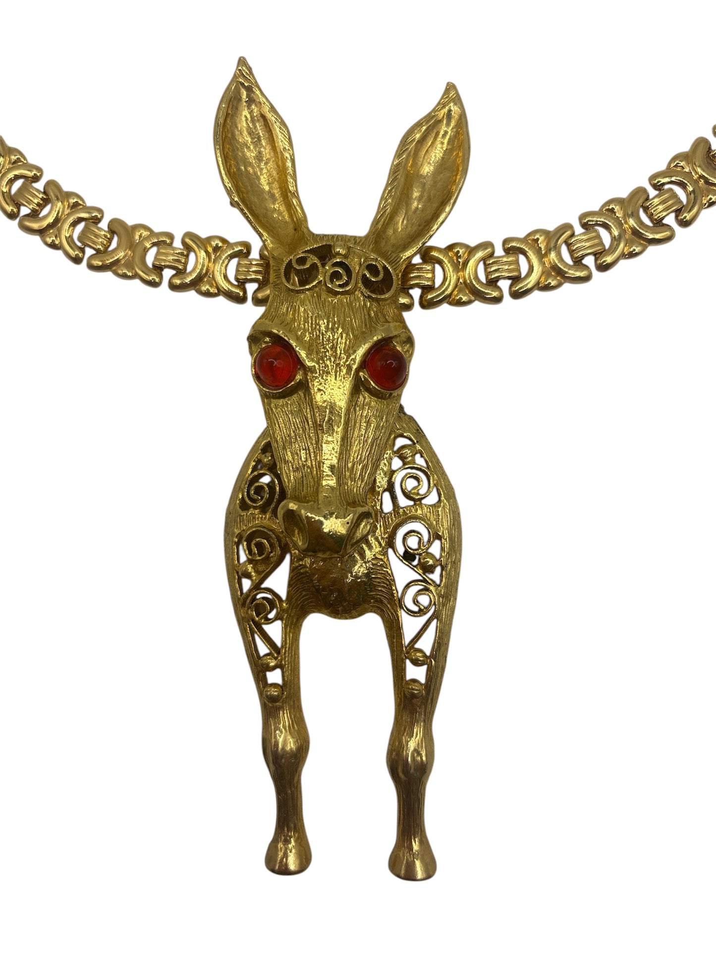1970s Donkey Statement Necklace