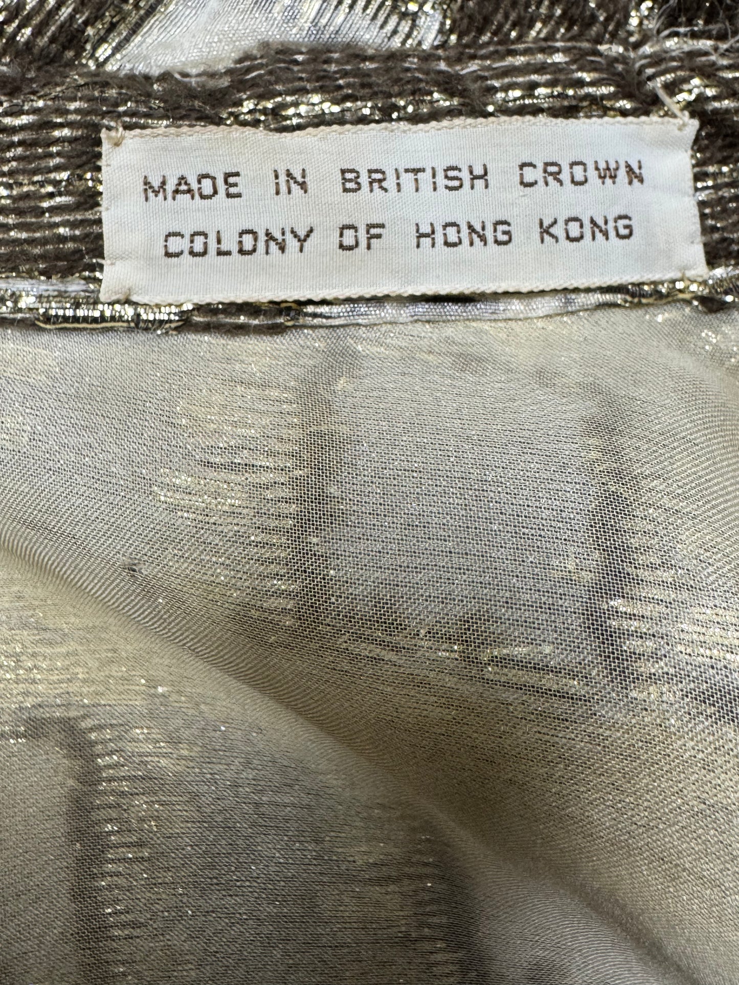 1960s/70s Woven Metallic Tunic Dress (British Crown Colony of Hong Kong)