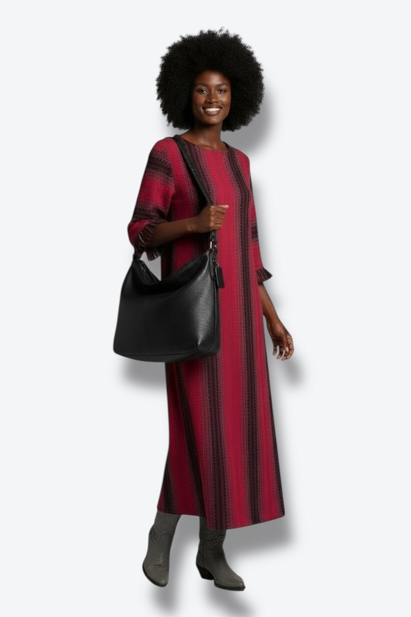 1960s/70s Arolan Kutomo Wool Striped Maxi Dress – Made in Finland