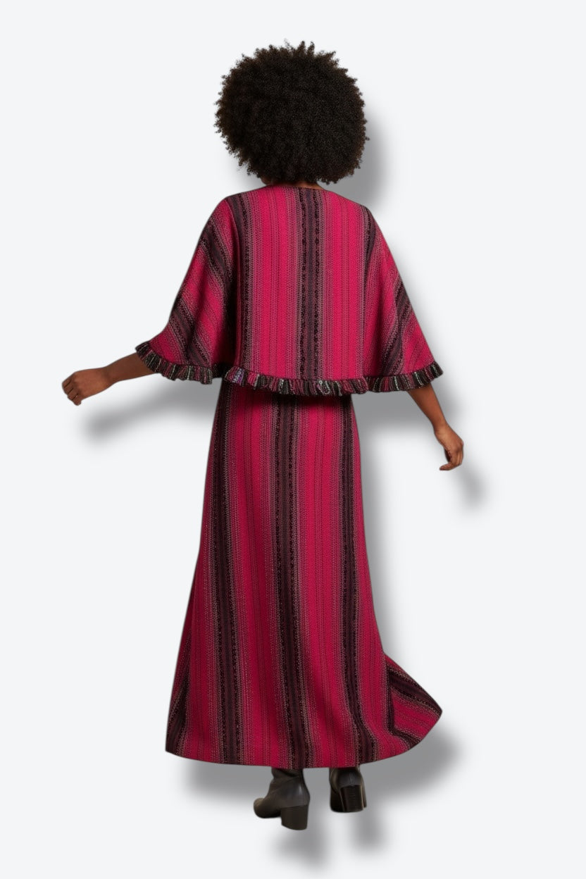 1960s/70s Arolan Kutomo Wool Striped Maxi Dress – Made in Finland