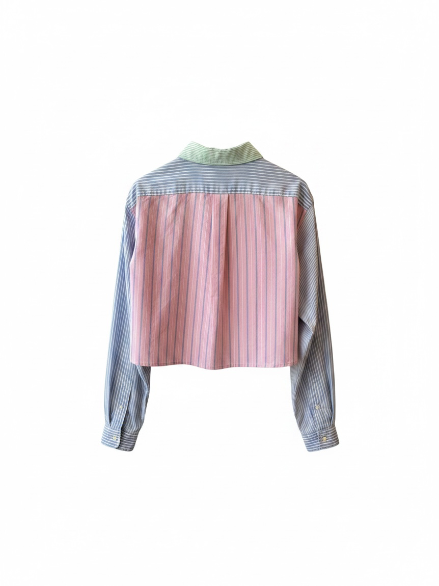 Kameo Edit American Eagle Striped Crop Blouse