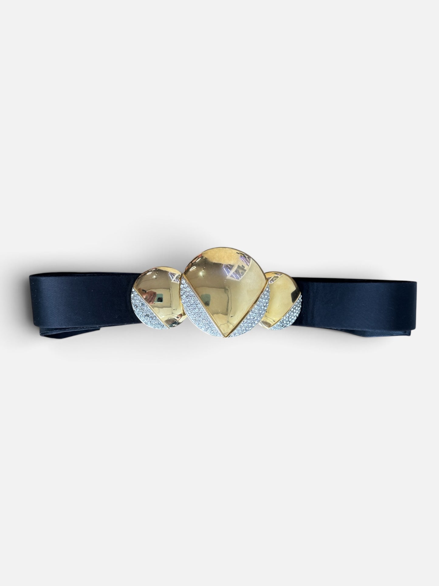 1990s “Alexis Kirk” Circle Diamond Satin Belt