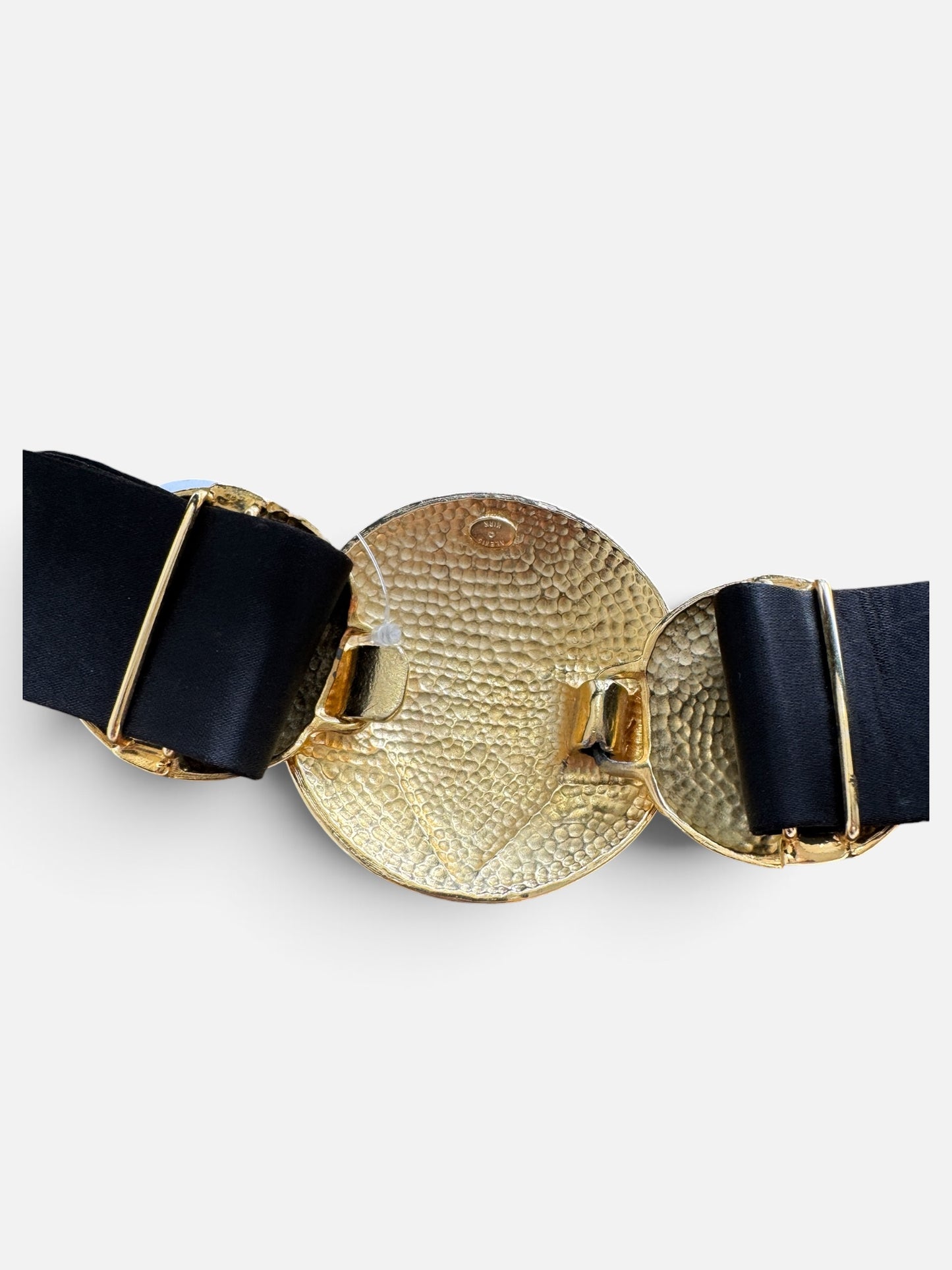 1990s “Alexis Kirk” Circle Diamond Satin Belt