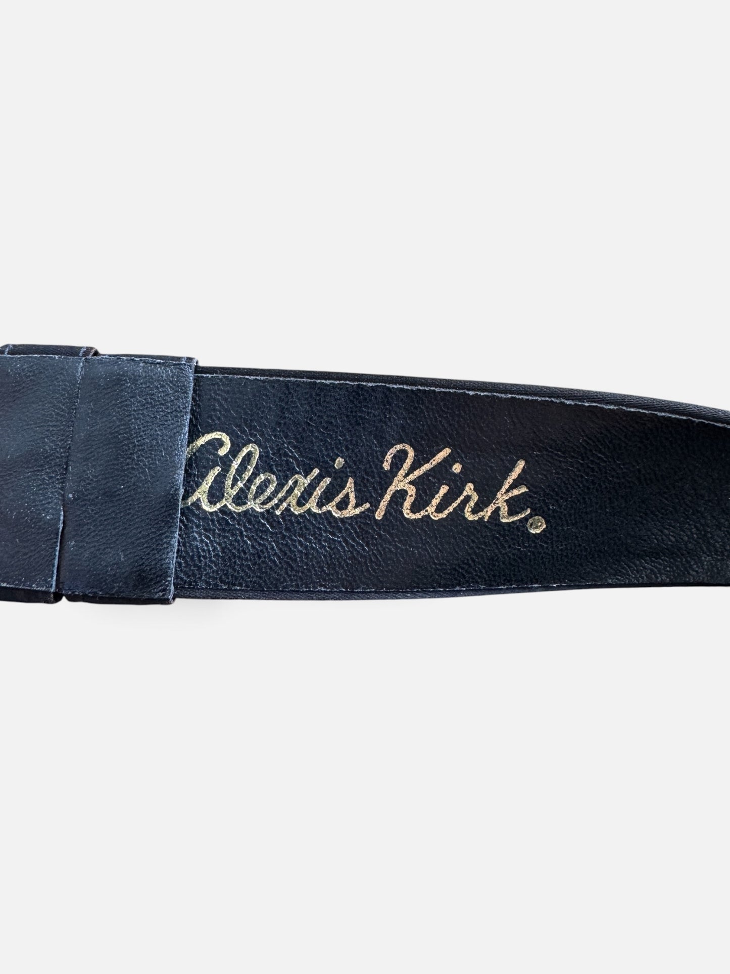 1990s “Alexis Kirk” Circle Diamond Satin Belt