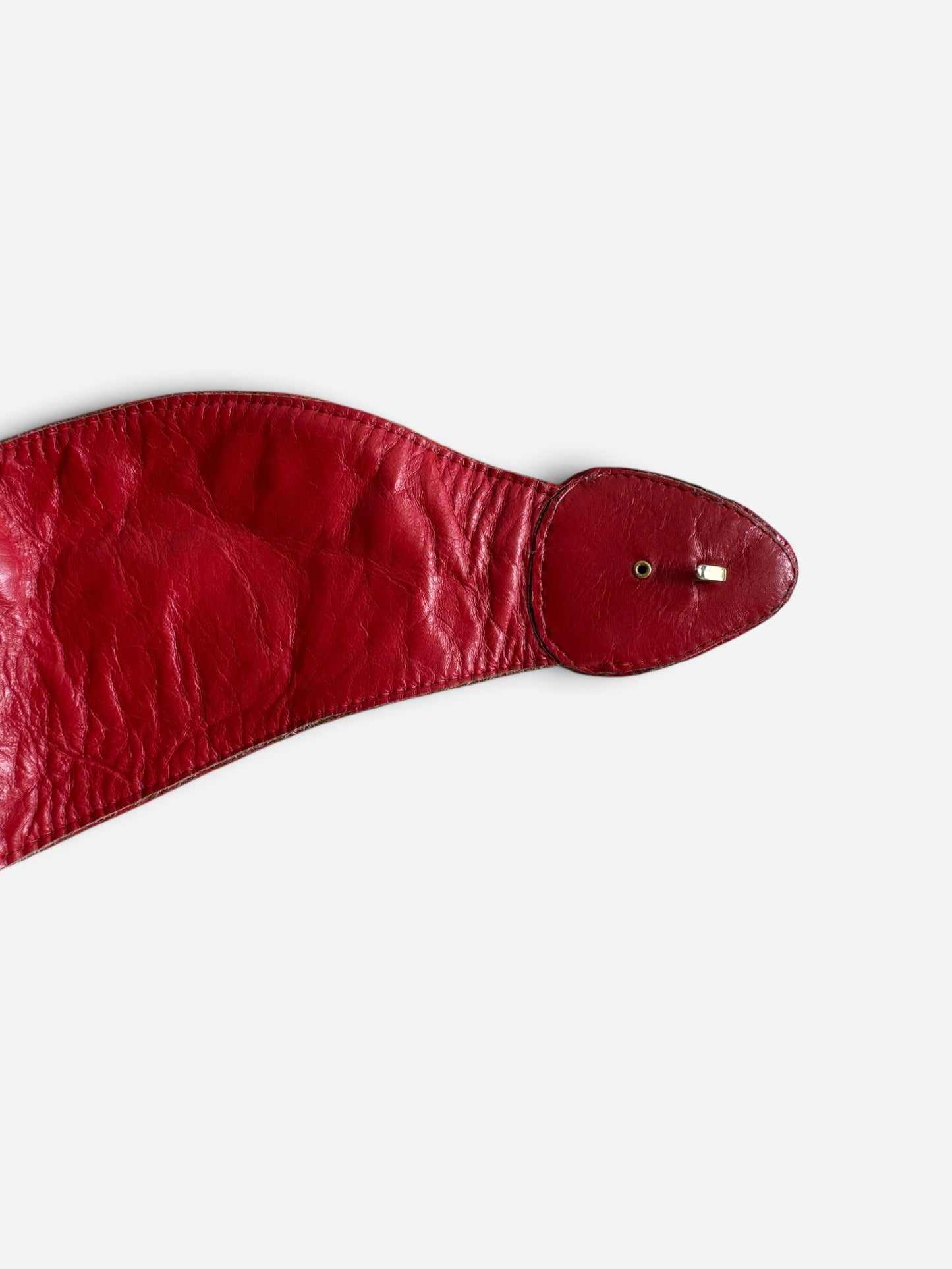 1980s Waldorf Creations Leather Zig Zag Belt (As Is)