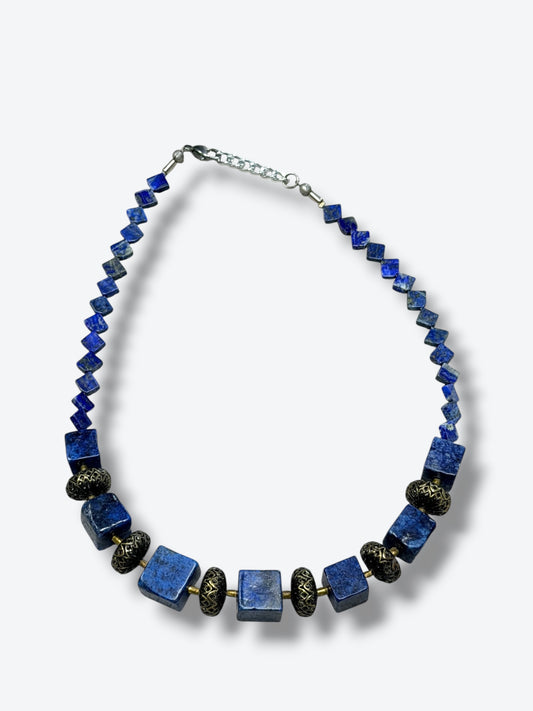 Vintage Lapis Lazuli Beaded Necklace