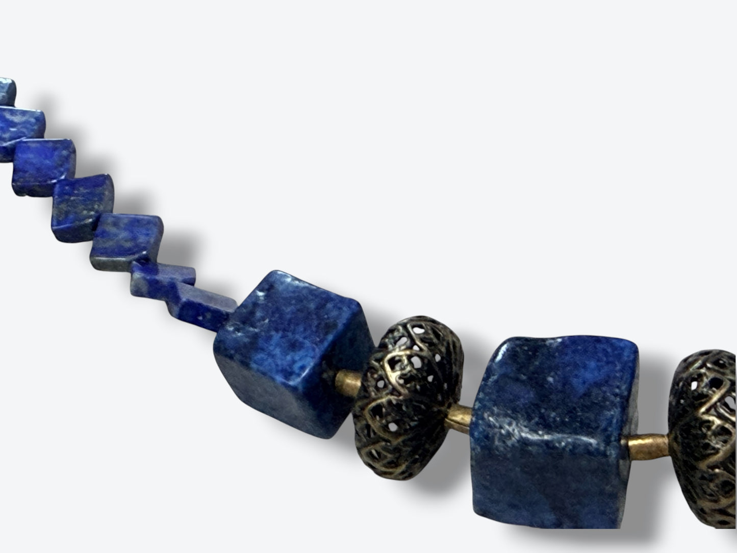 Vintage Lapis Lazuli Beaded Necklace