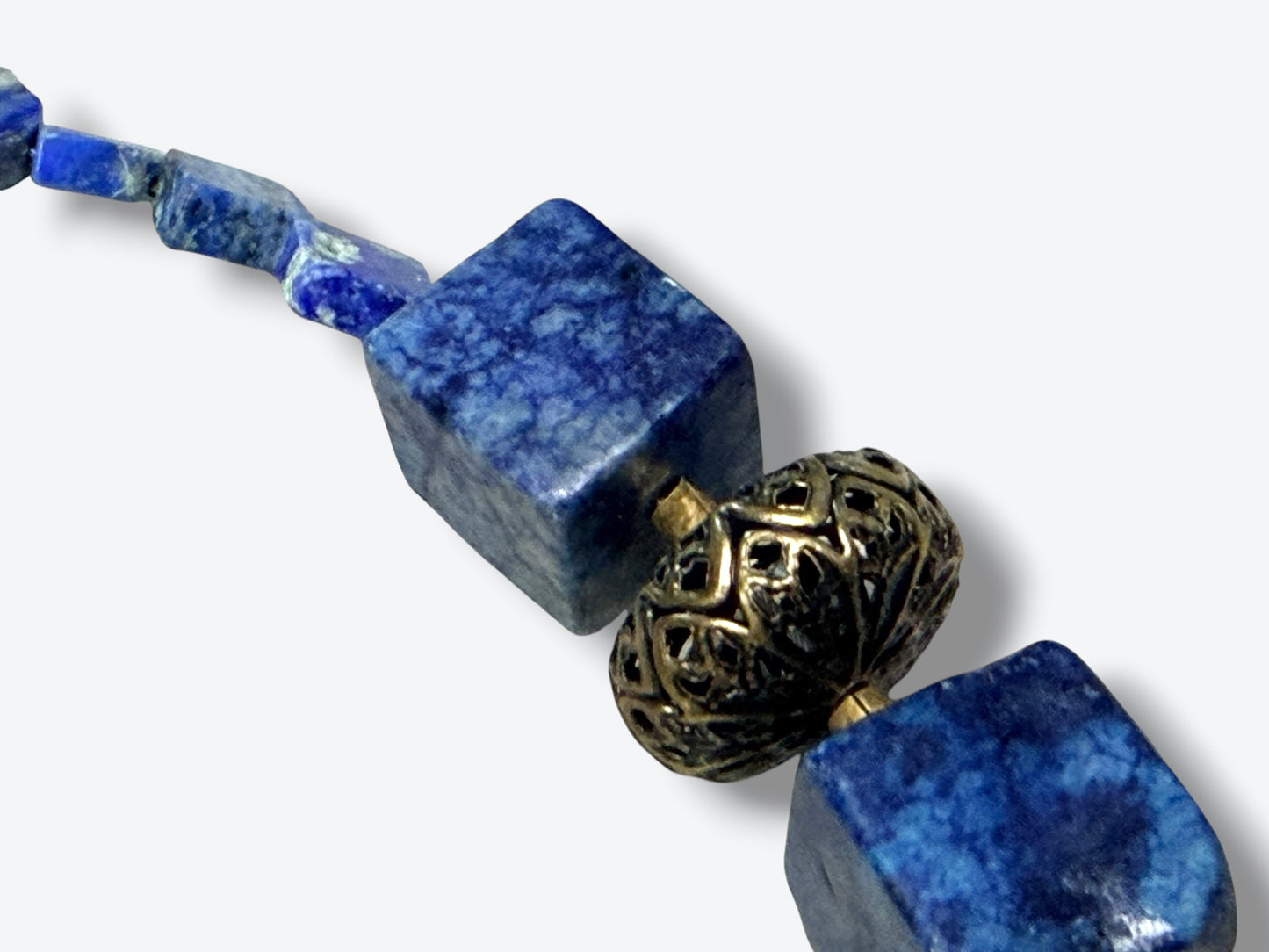 Vintage Lapis Lazuli Beaded Necklace